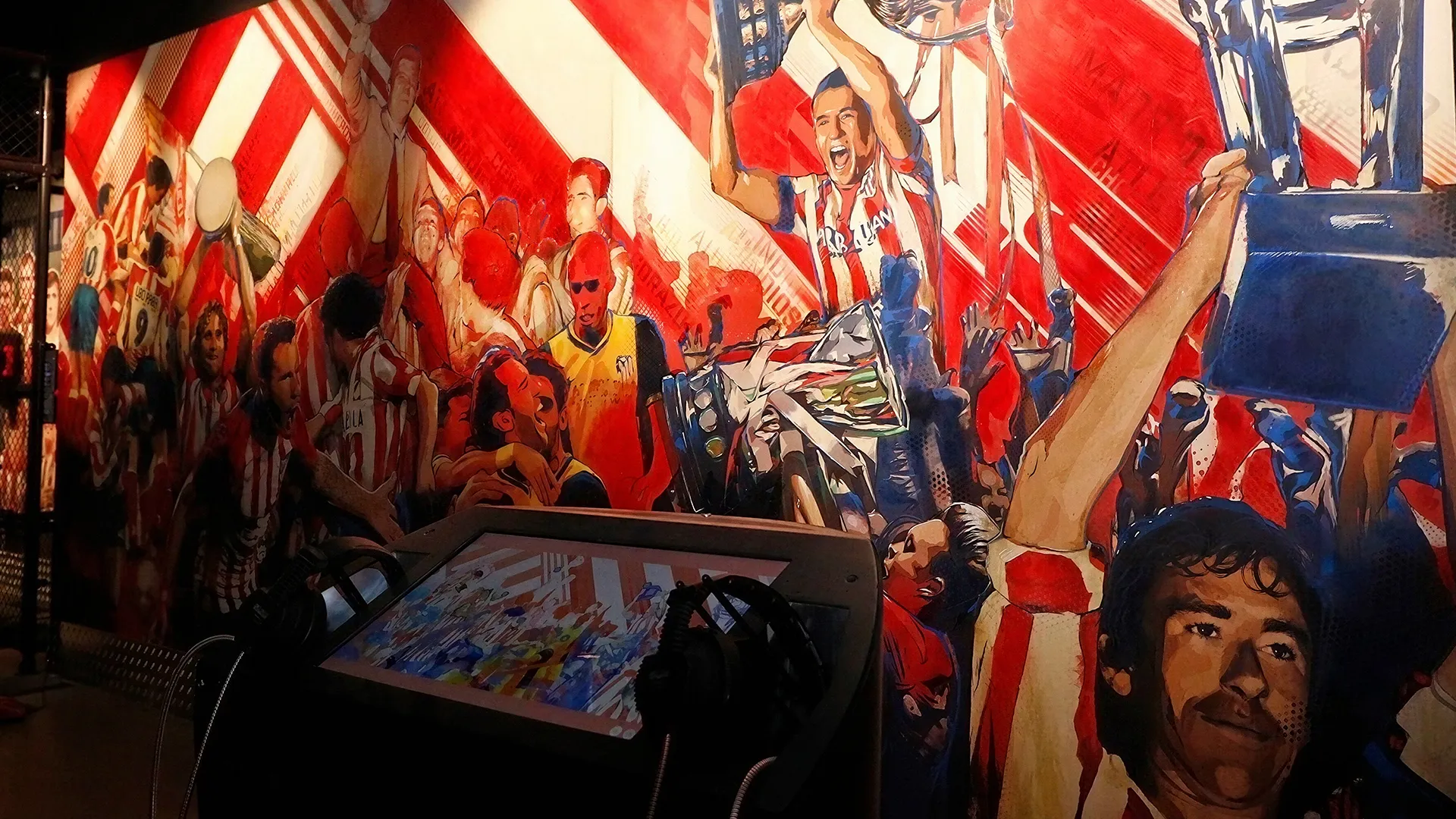 Experiencia Inmersiva y Pintura mural para el Atlético de Madrid Museo, 2019