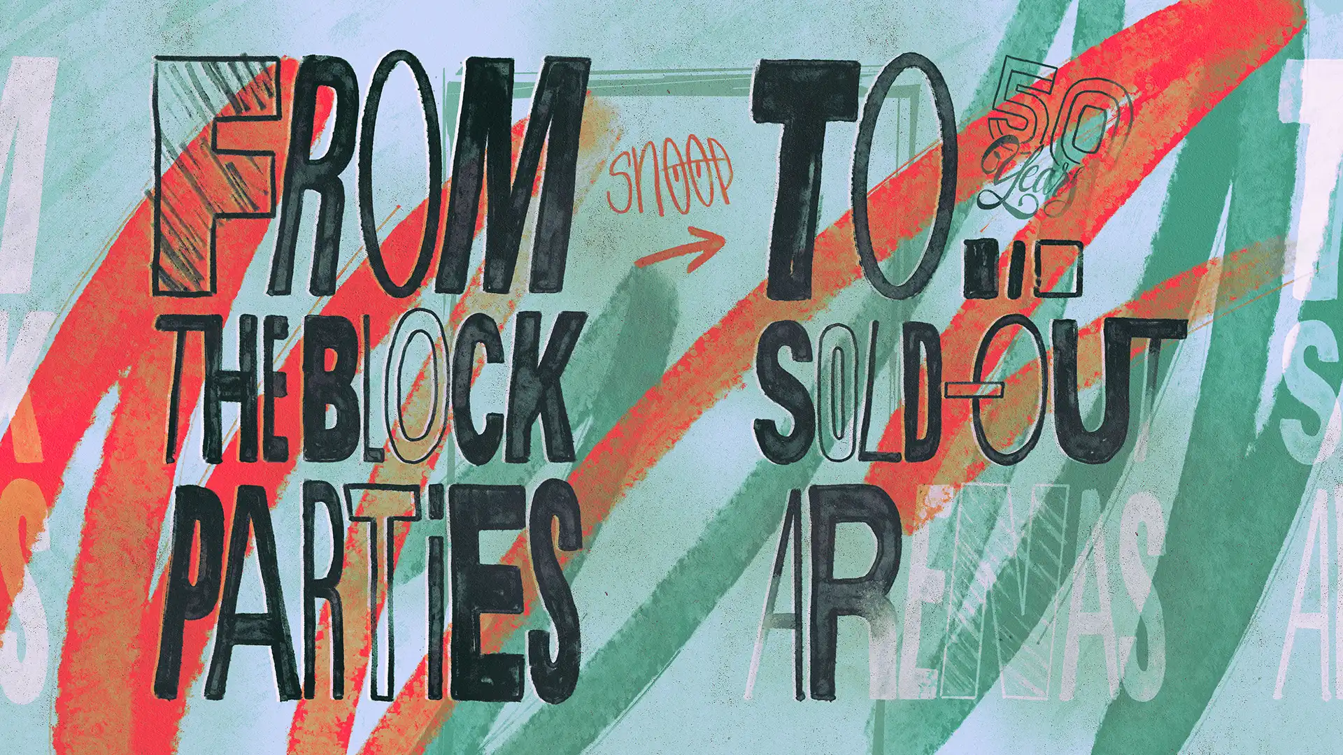 Identidad visual para AUDIBLE Amazon USA, 50 aniversario Hip Hop, 2024