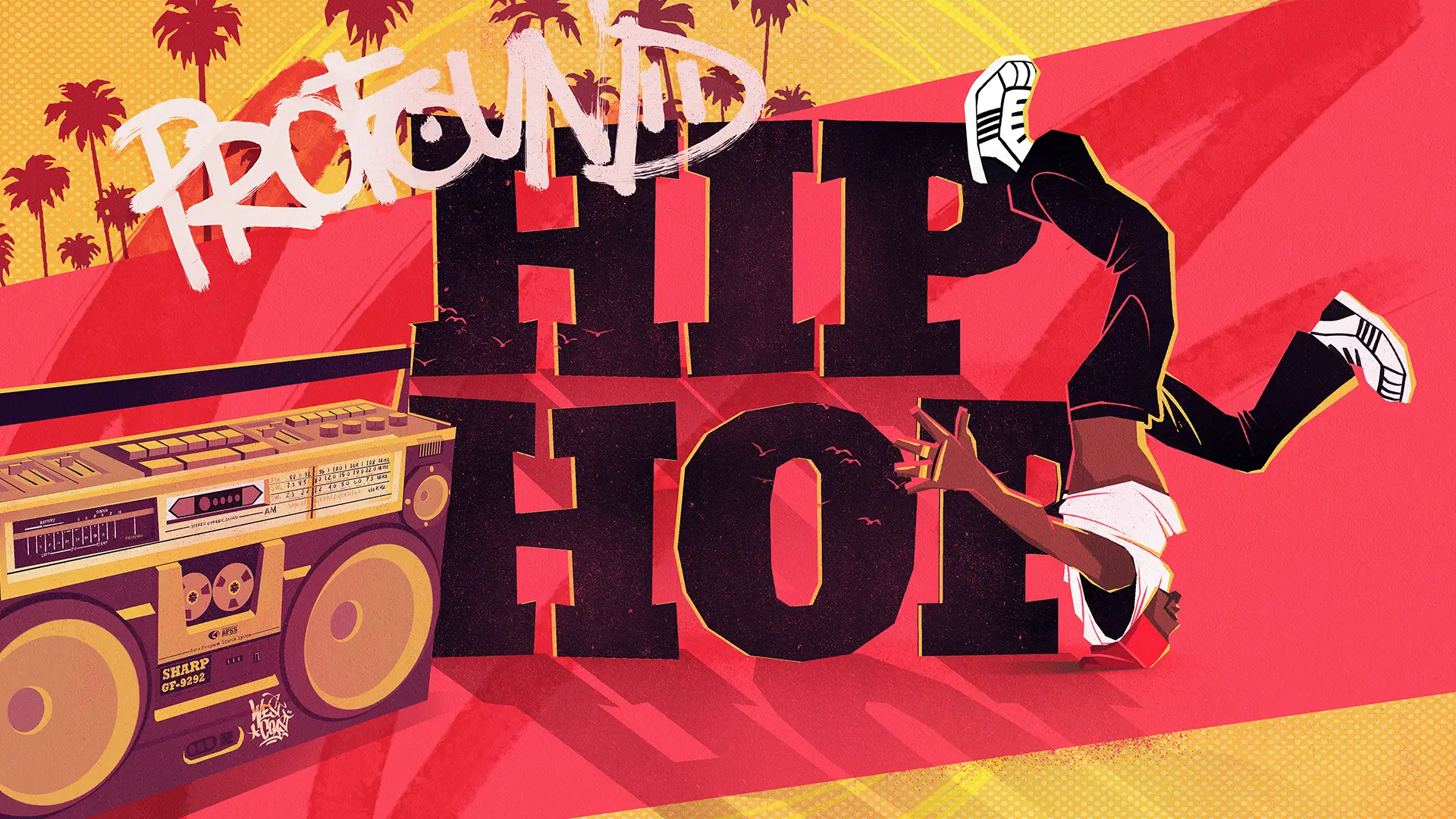 Identidad visual para AUDIBLE Amazon USA, 50 aniversario Hip Hop, 2024