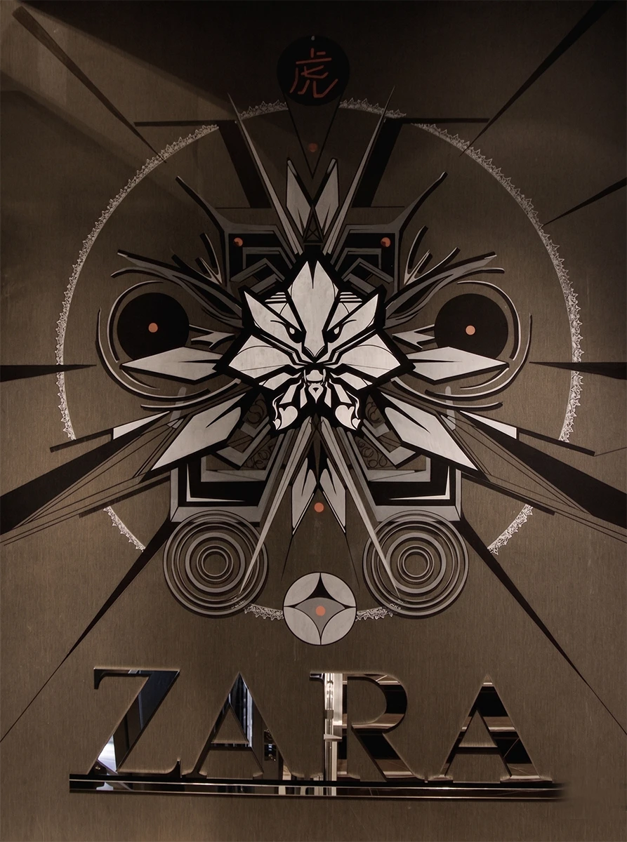 Pintura mural para Zara Tokyo ,New store Shibuya, 2011