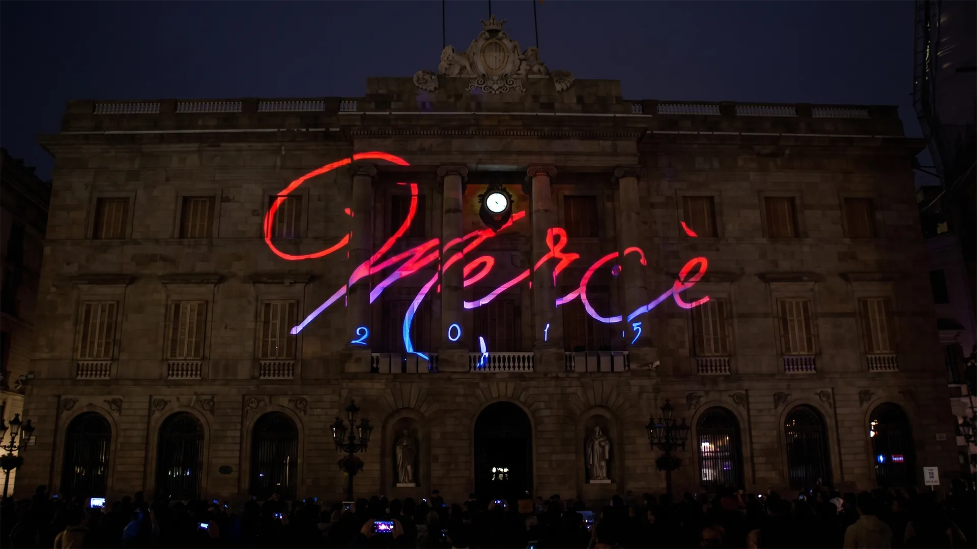 Mapping para Ajuntament de Barcelona, Festes de la Mercè, 2015