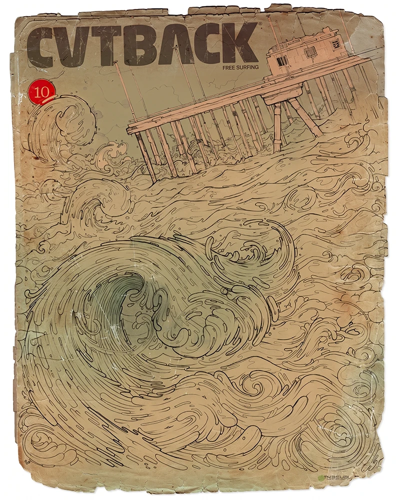 Portada revista para Cutback, Homenaje Katsushika Hokusai, 2010