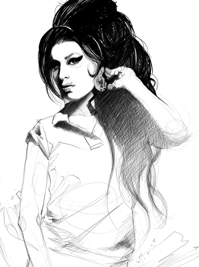 Retrato de Amy Winehouse by INOCUO The Sign, 2011