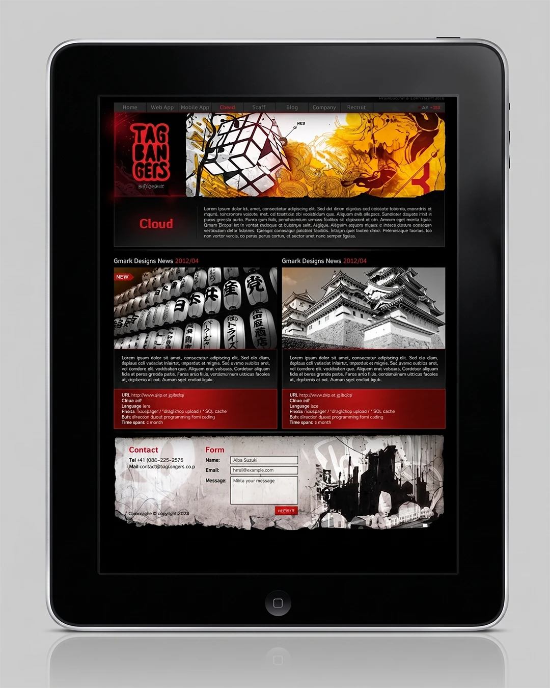 Identidad visual & Web para Tagbangers Rebranding, 2012