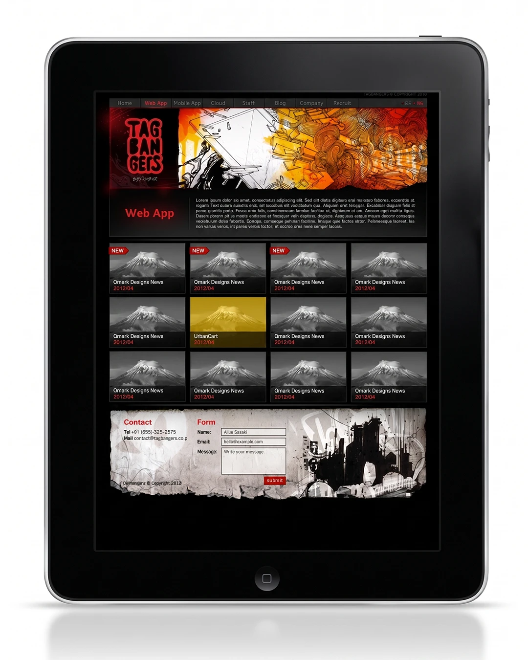 Identidad visual & Web para Tagbangers Rebranding, 2012