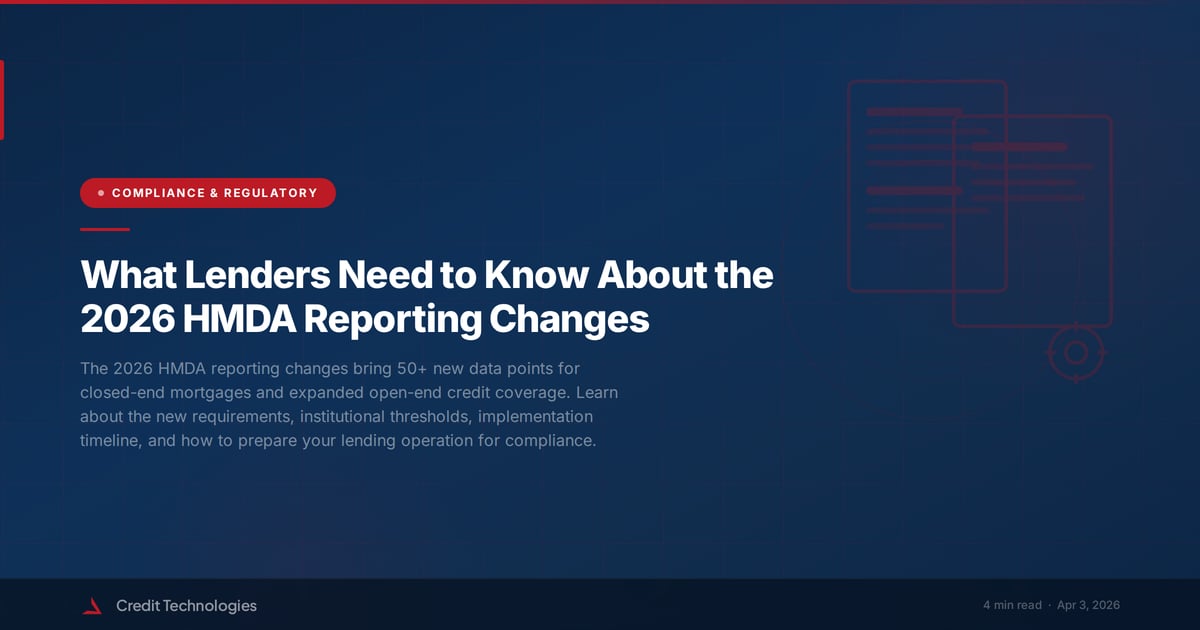 What Lenders Need to Know About the 2026 HMDA Reporting Changes
