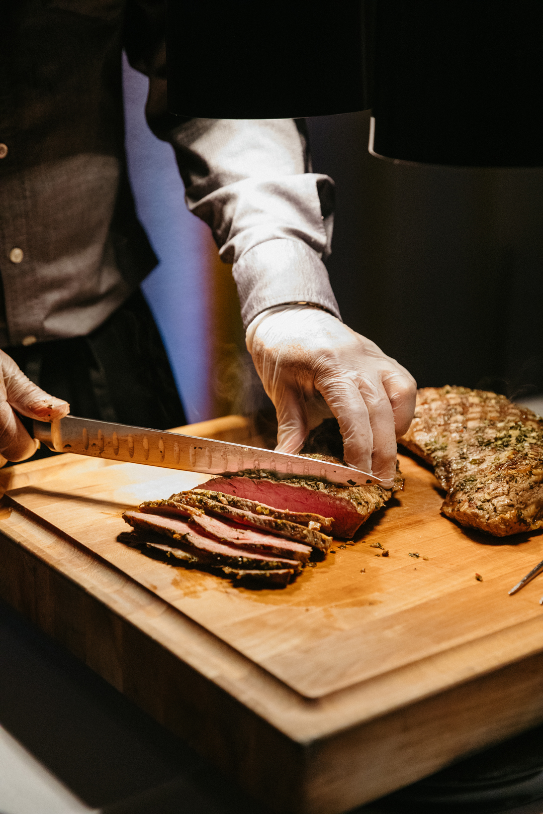 Wedding carvery station.