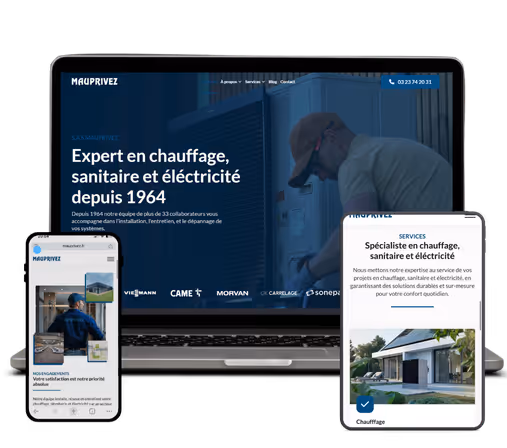 une maquette de site internet