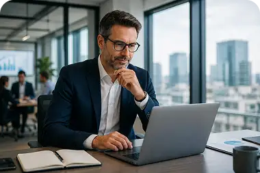 Manager durante un percorso di Business English online personalizzato
