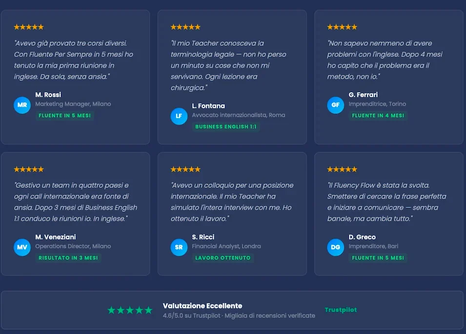 Recensioni eccellenti da TrustPilot