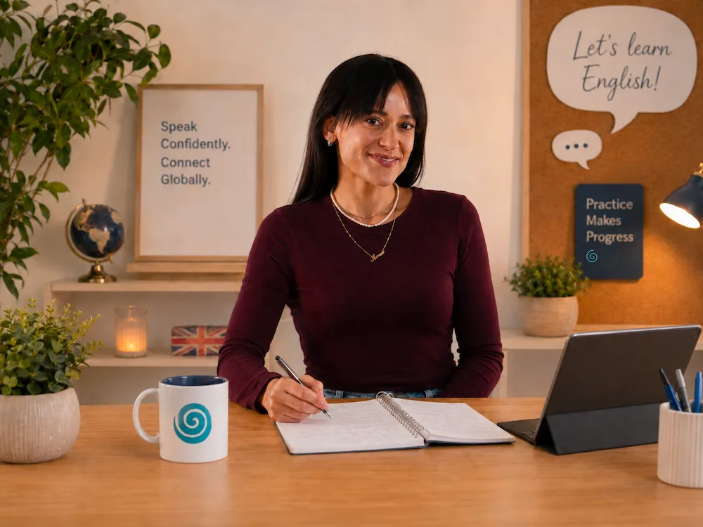 Norma durante una lezione individuale di inglese online con percorso personalizzato e orari flessibili