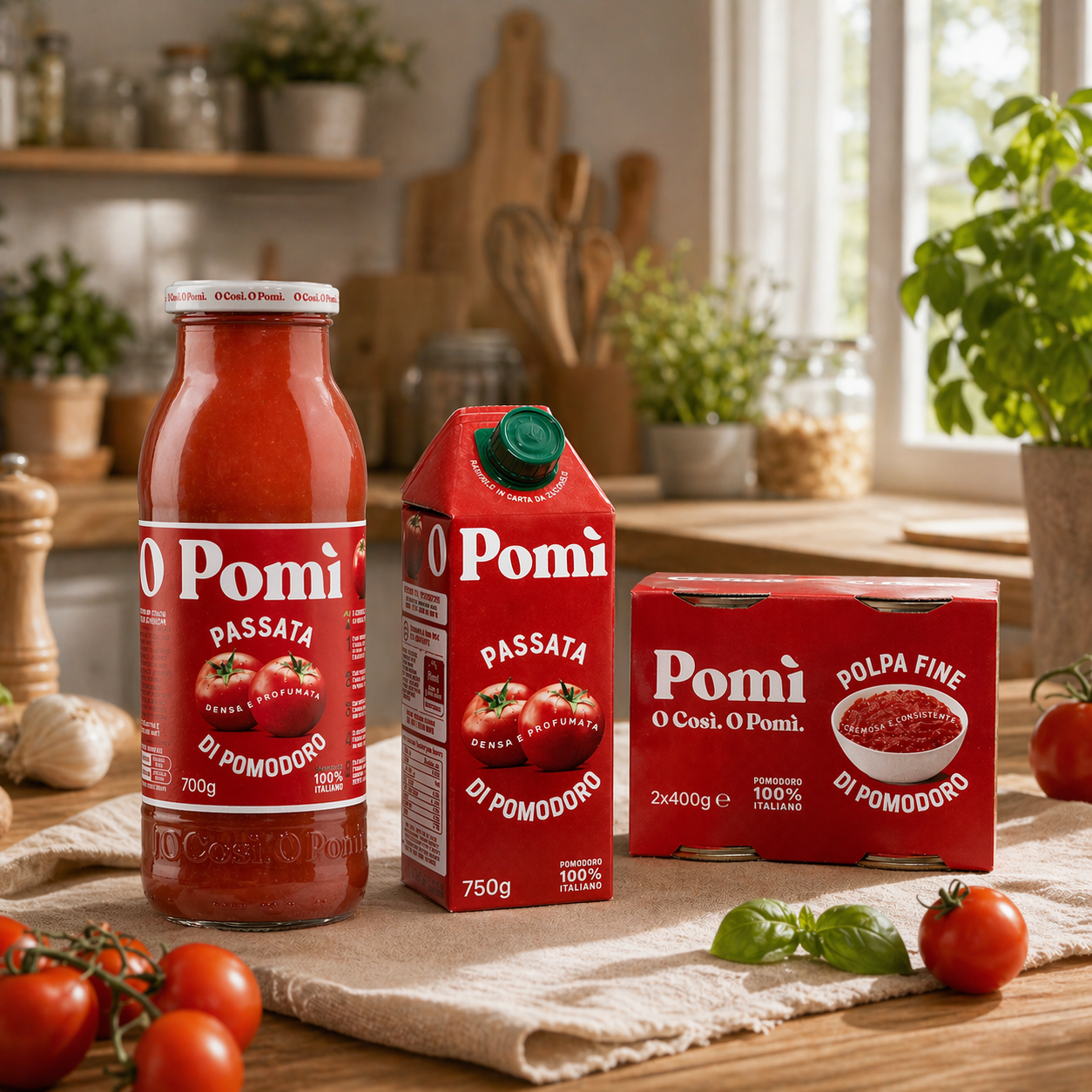 Wind turbine blades against a landscape.