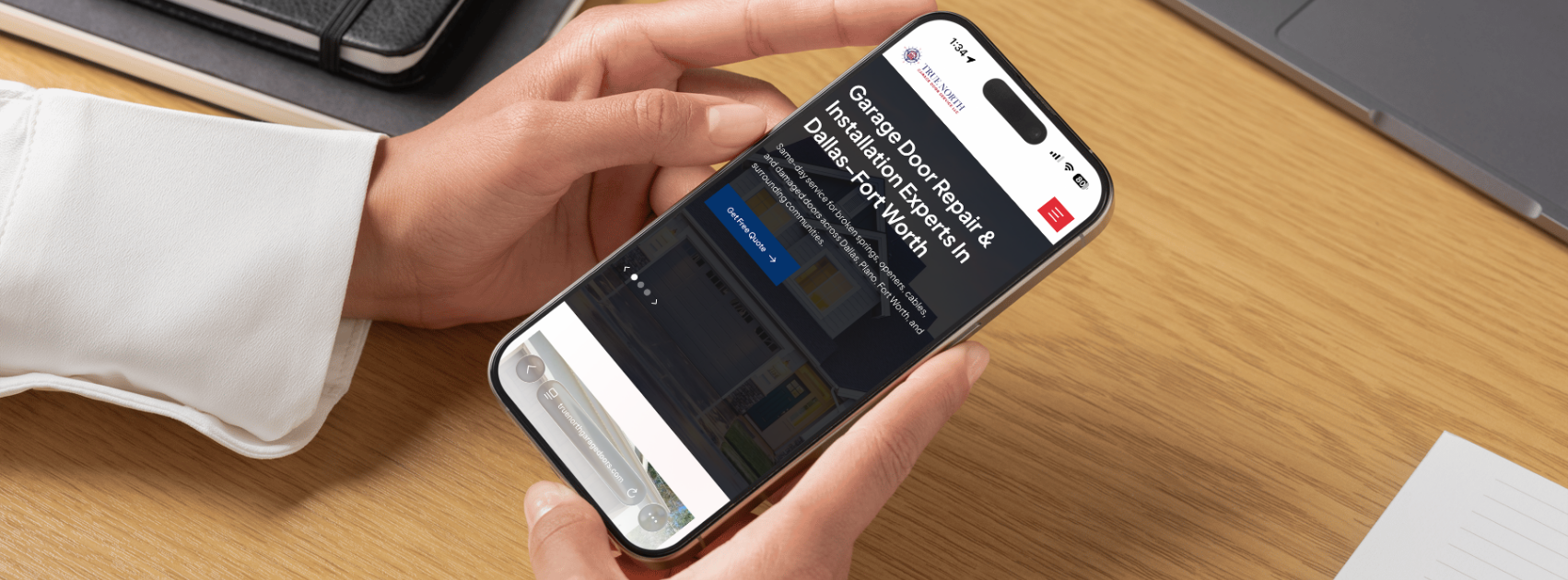 Website on phone