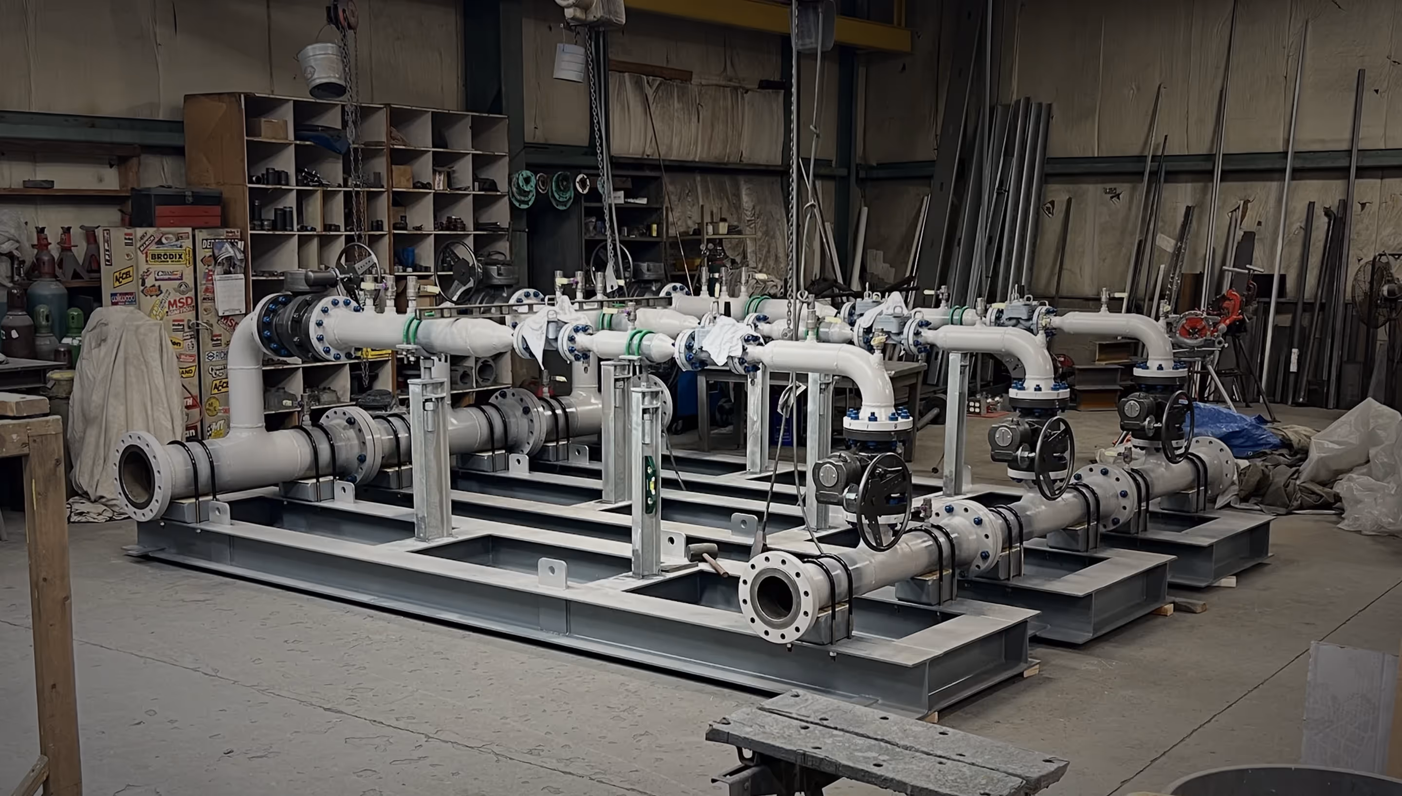 Hunter Station ANSI 300 regulation skid designed to accommodate up to 500 MCFH built for a major utility system expansion in Central Ohio.