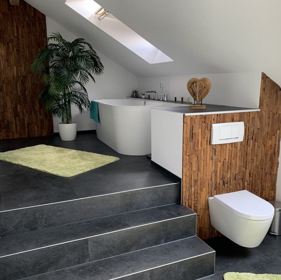 Küberit KS A profile used in a bath conversion