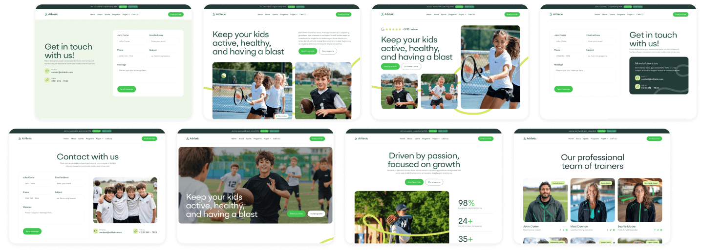 Athletic - Buy Now On Webflow - Sports Academy Webflow Template