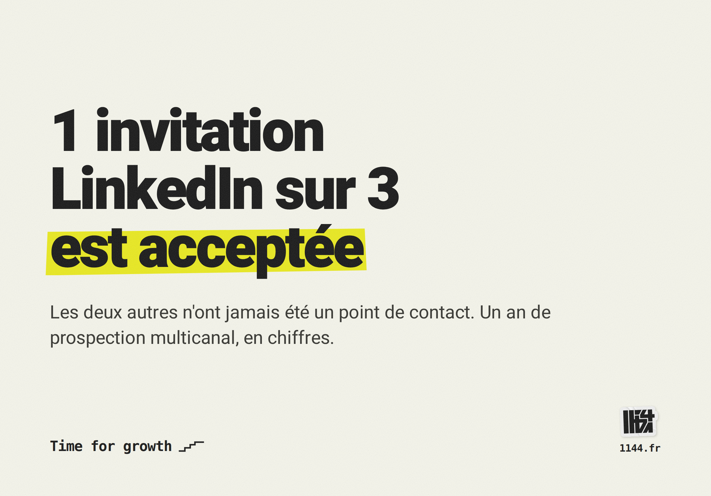 Prospection multicanal : une invitation LinkedIn sur trois seulement est acceptée