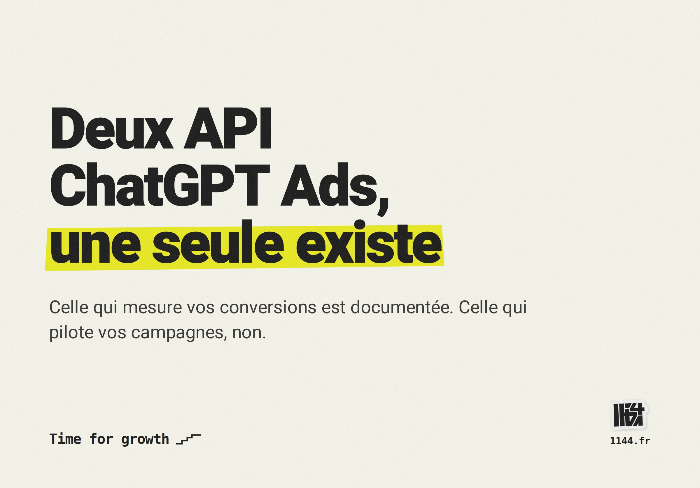 API ChatGPT Ads : ce qui existe déjà, ce qui manque encore