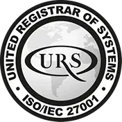 URS ISO/IEC 27001 certified unified registrar of systems logo