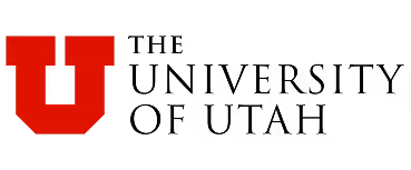 University of Utah logo with a large red 'U' and black text.