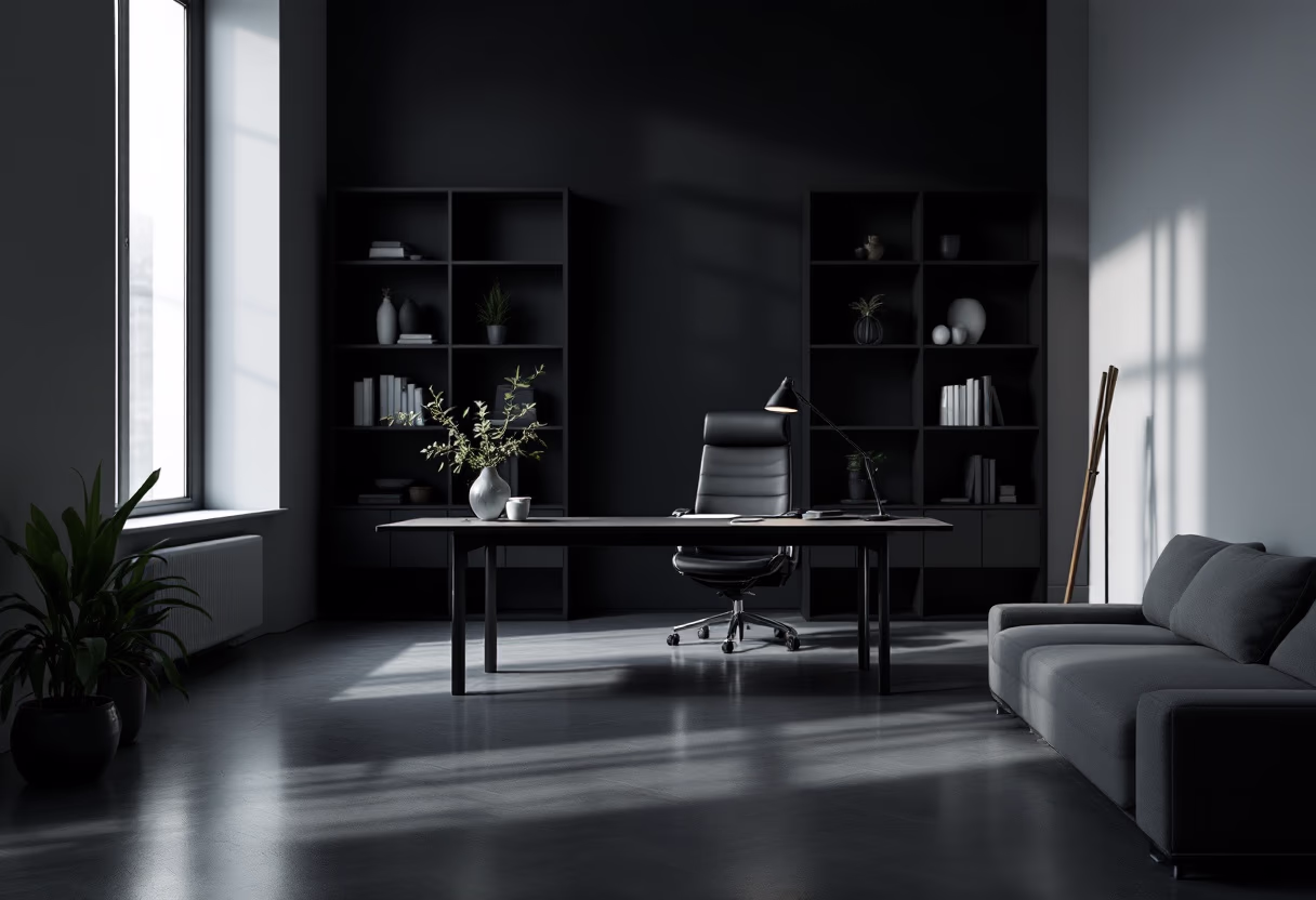 a background image of an office space