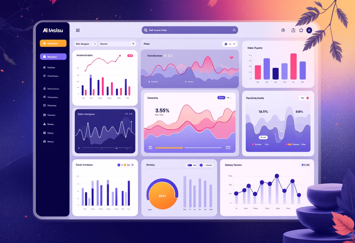 [interface] screenshot of data analytics dashboard (for an ai saas company)