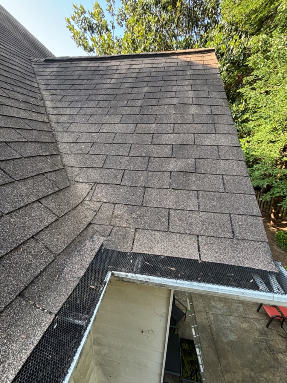 Back gutter run cleared