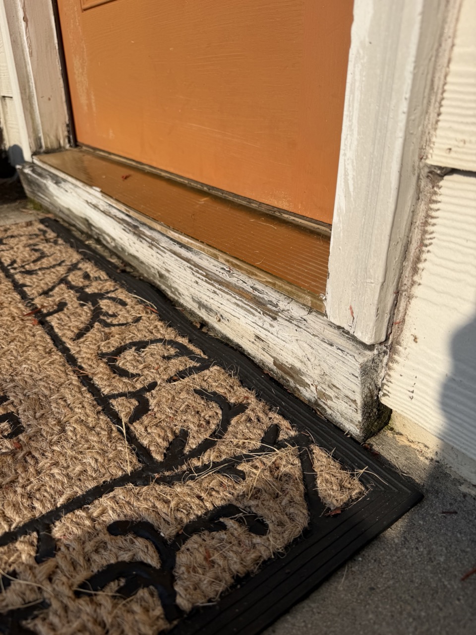 Front door threshold, second angle