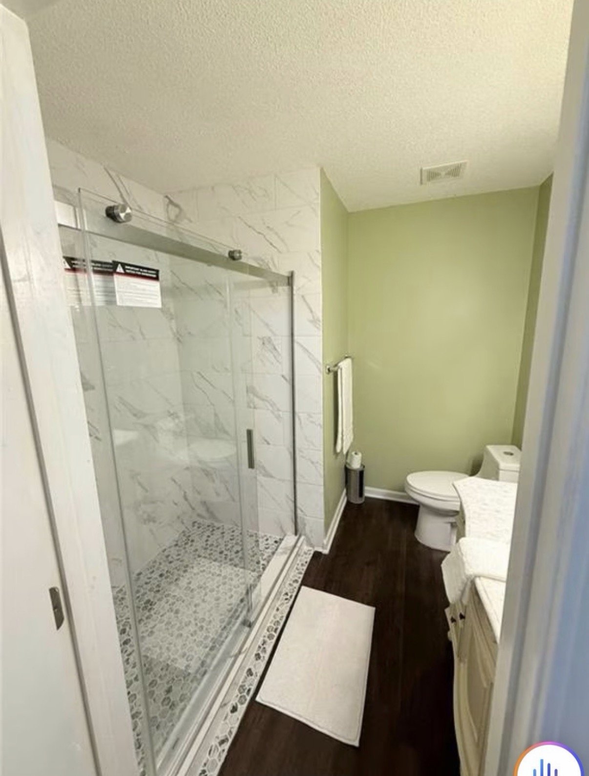 Reference photo of the marble tile look to match