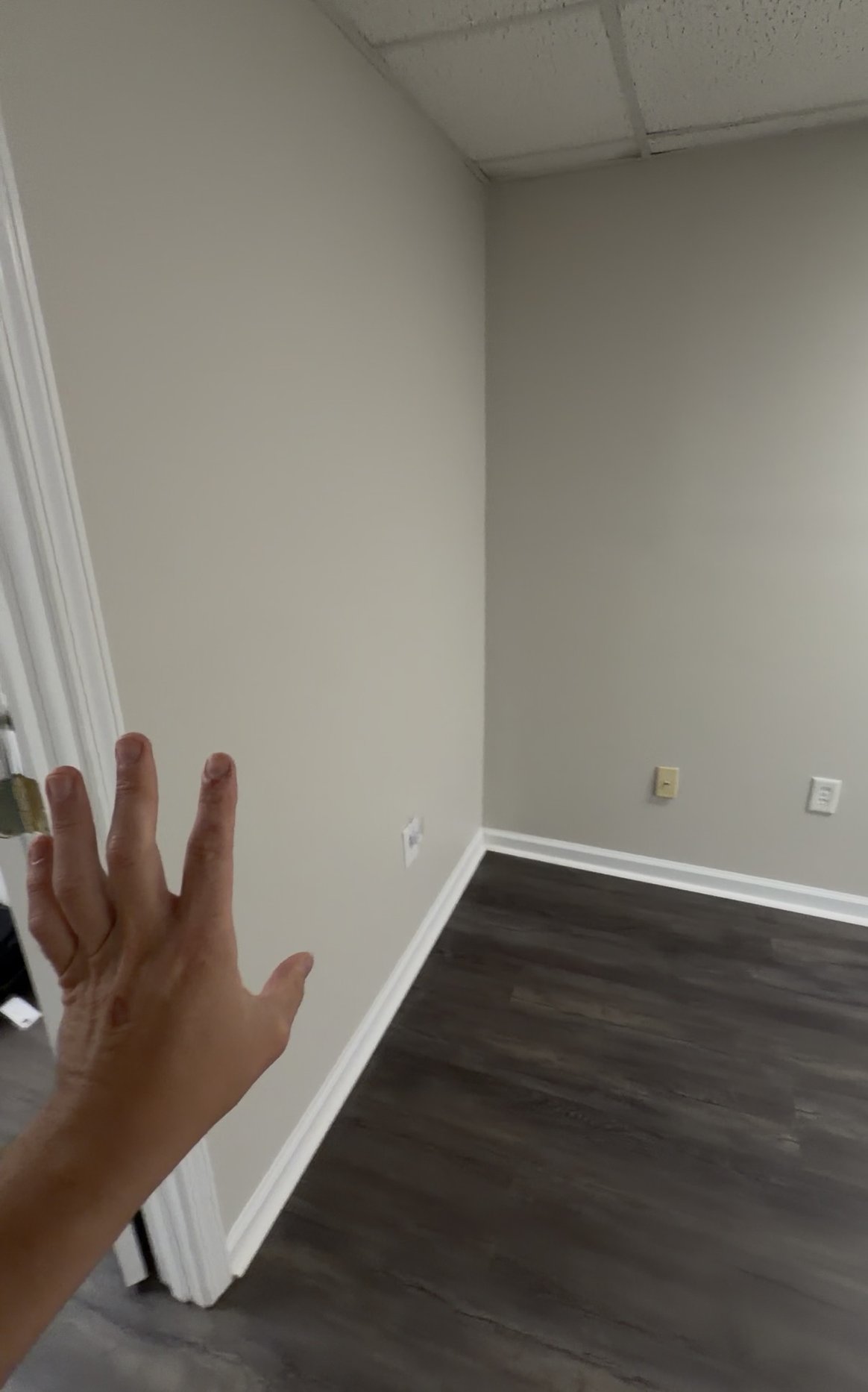 The room today, wall by the door