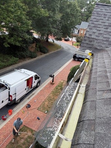 Front gutter cleared