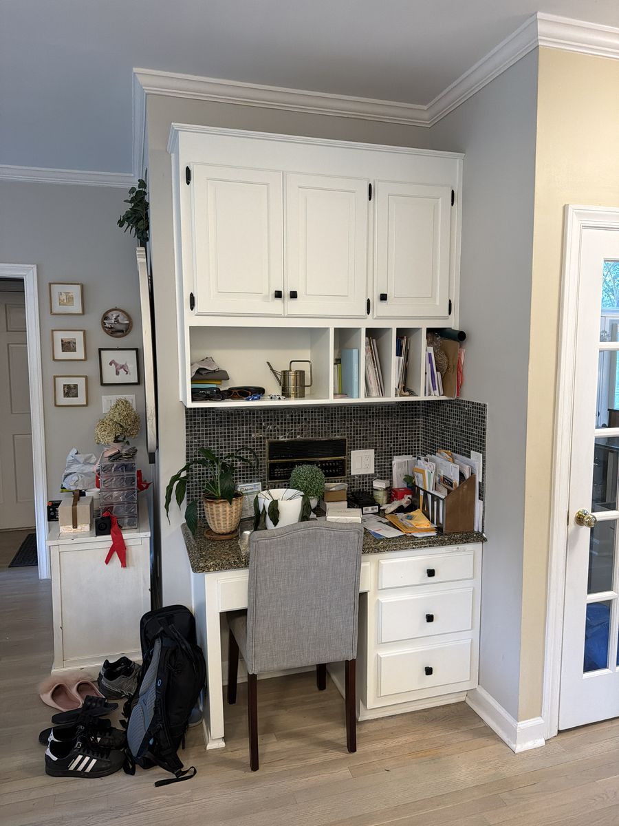 Desk nook cabinets