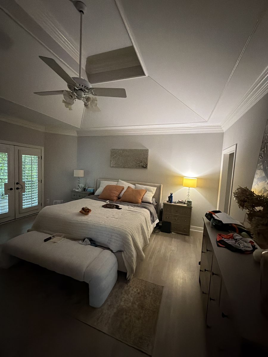 Master bedroom headboard wall