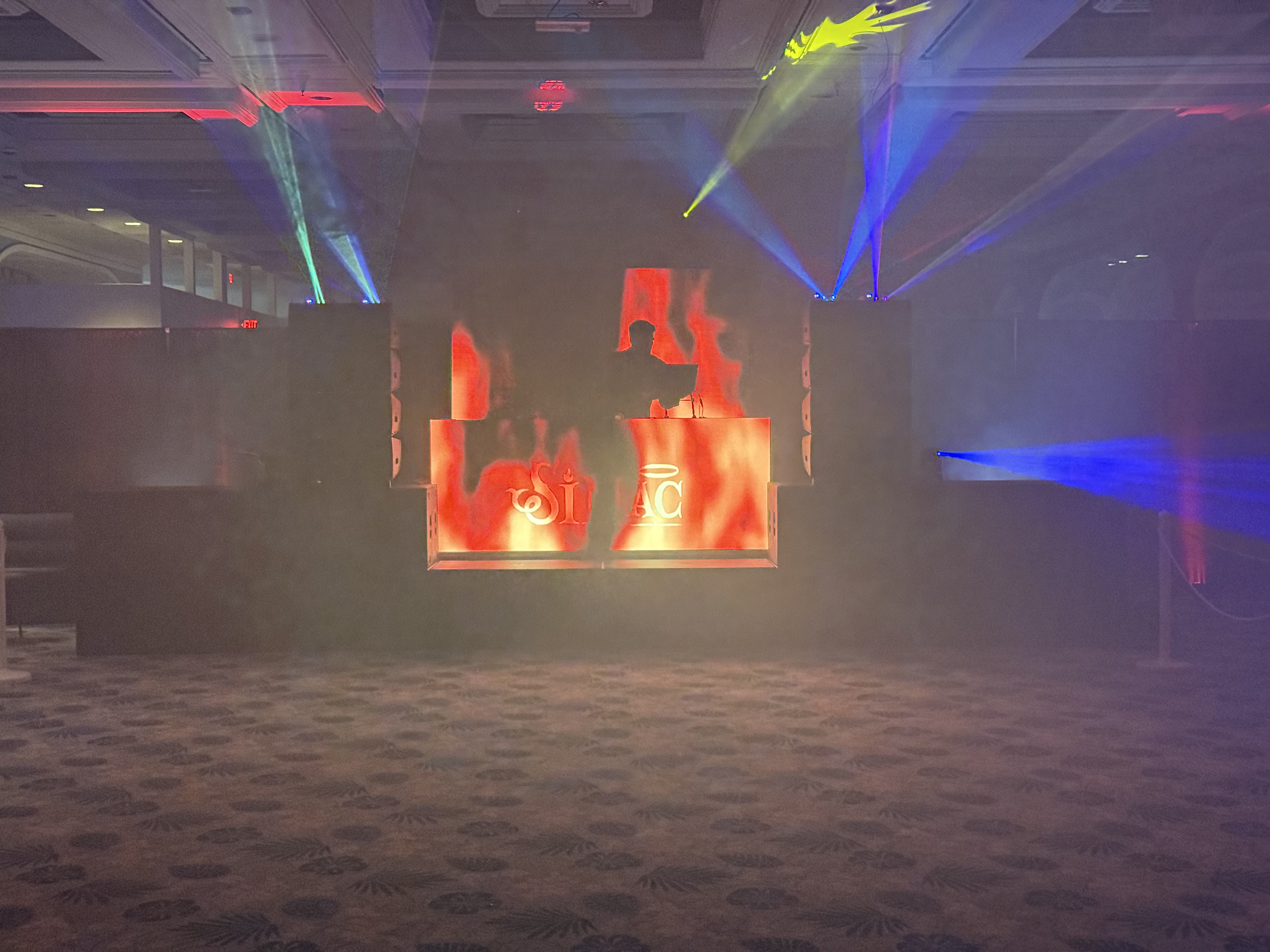 LED video wall display at event