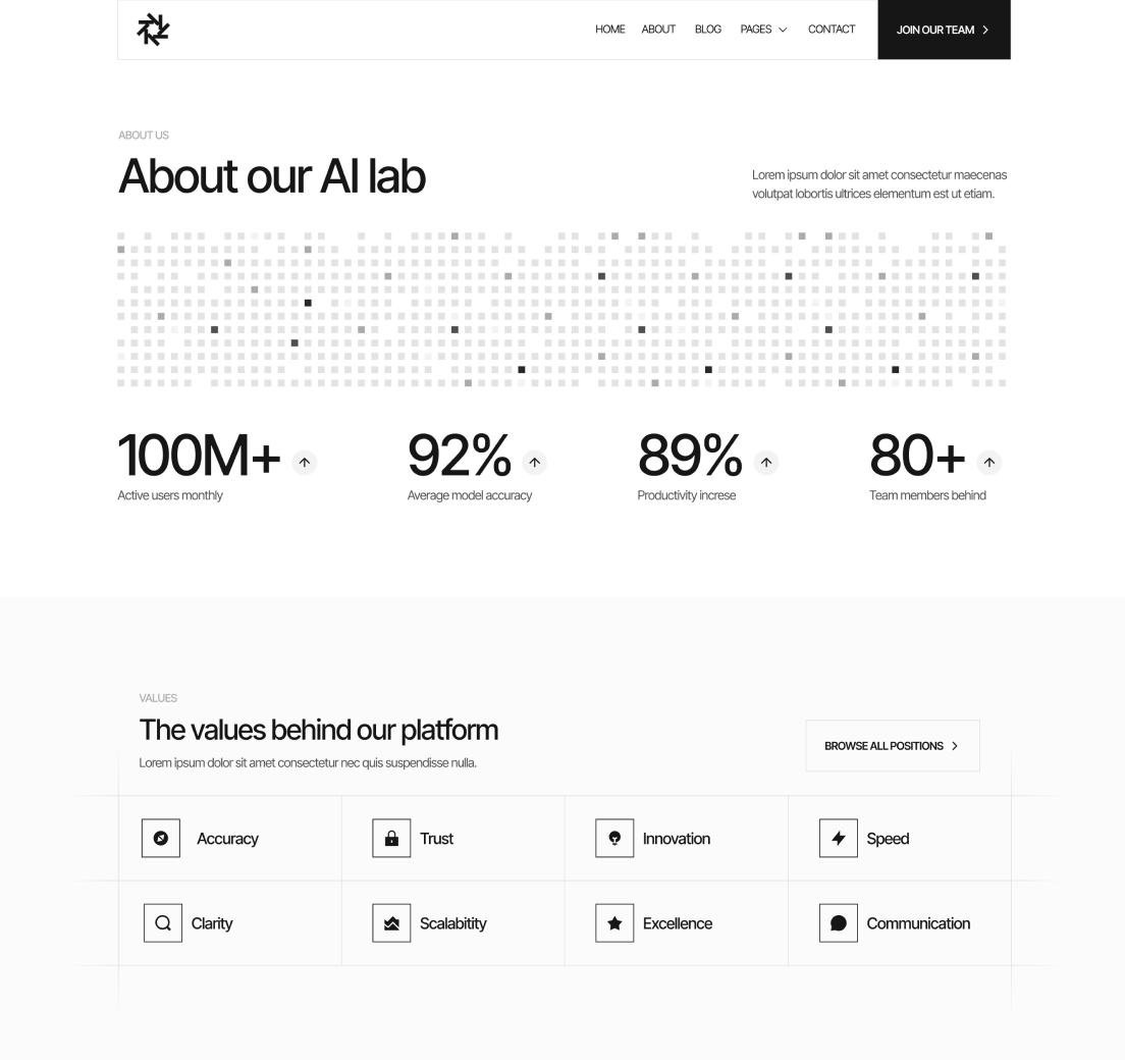 About Page - Quantum | Webflow Template