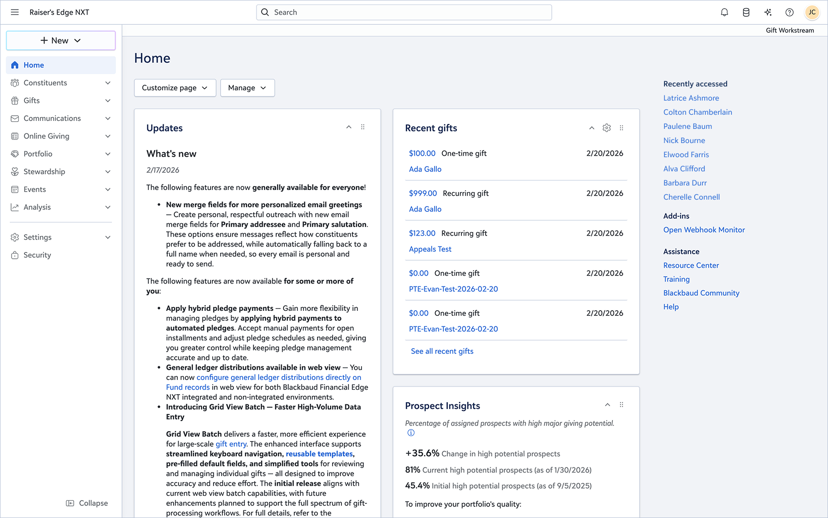 modern renxt homepage