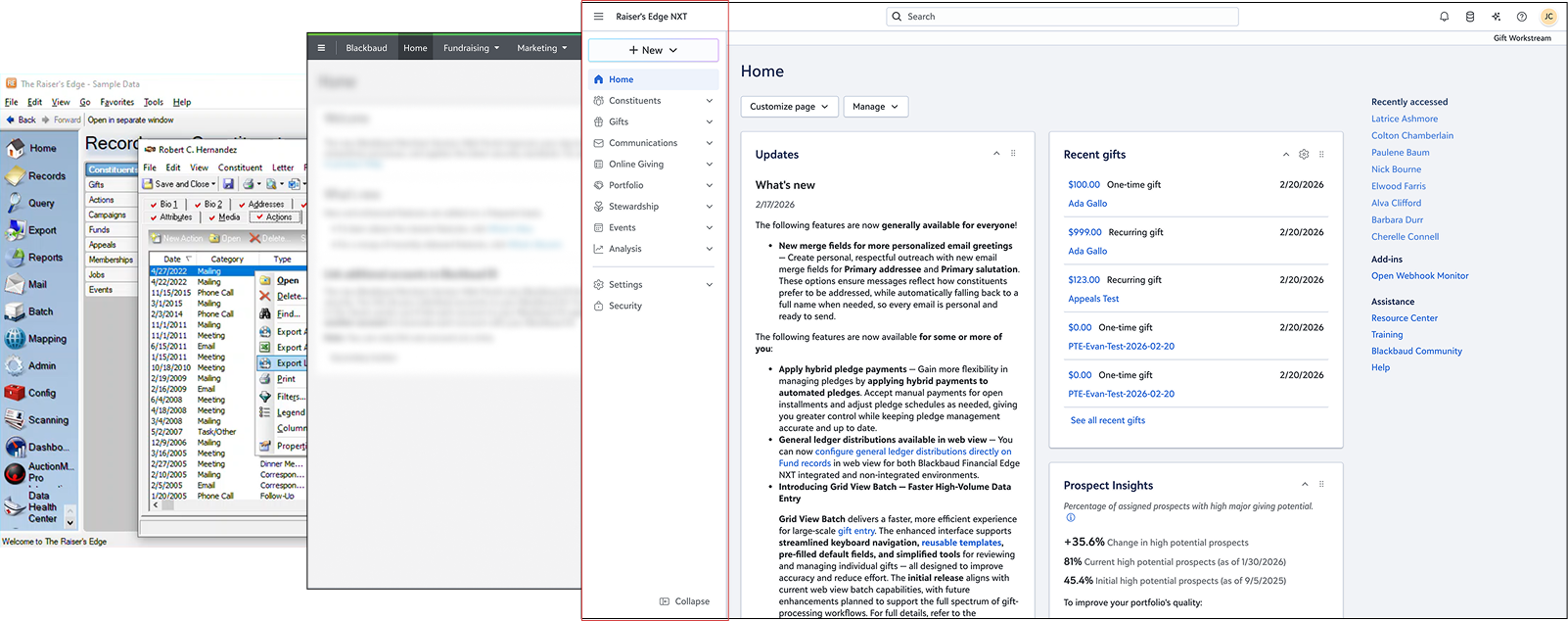 Evolution of the RENXT navigation