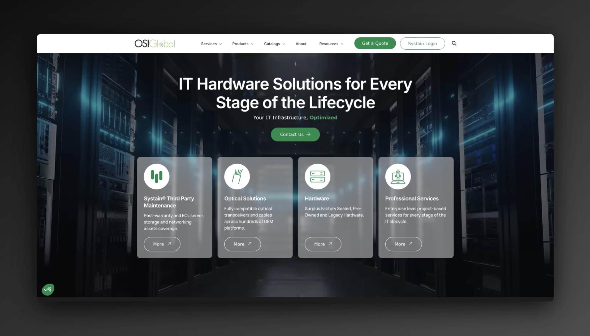 OSI Global website redesign homepage