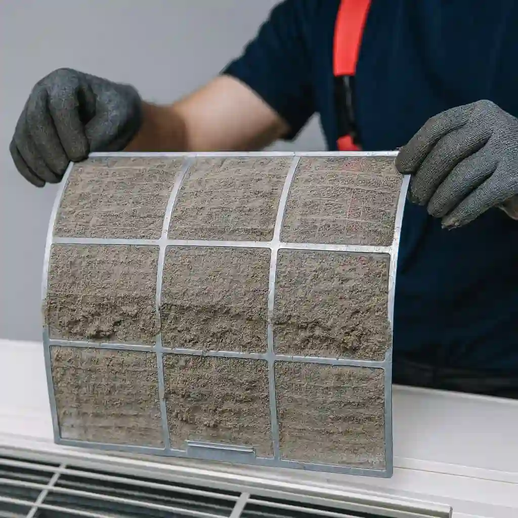 dirty heat pump filter