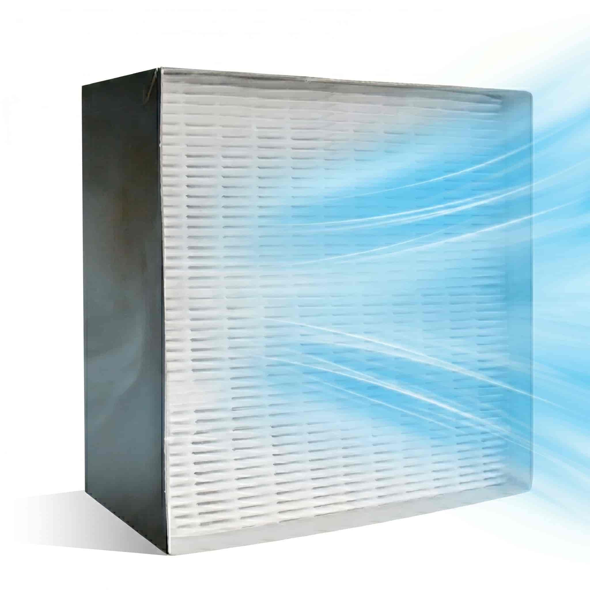 HRV filter showing clean air passing through