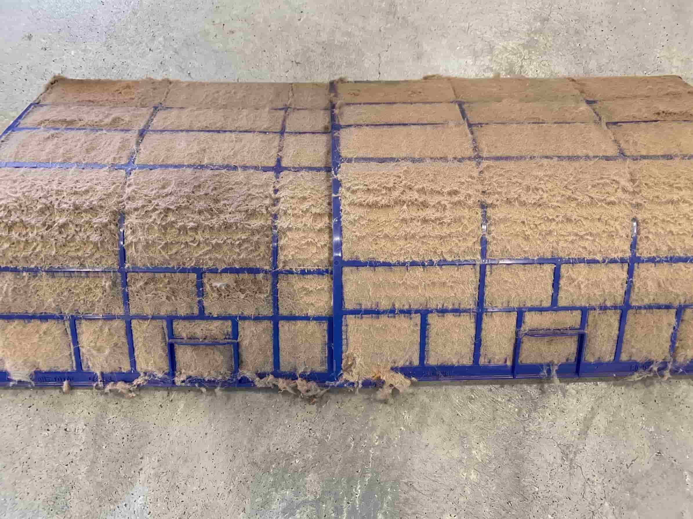 Blocked heat pump filter from rental property