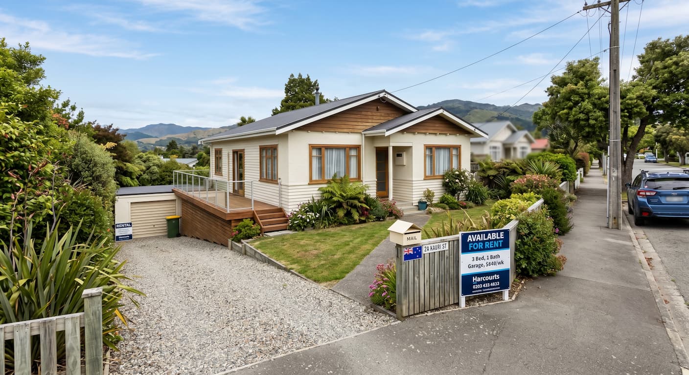New Zealand Rental property with for sale sign