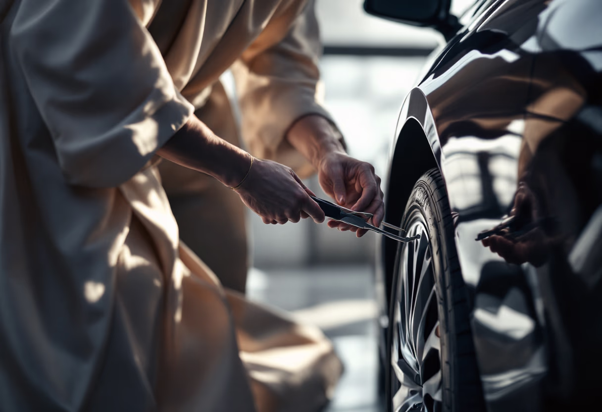 image of car tire rotation service