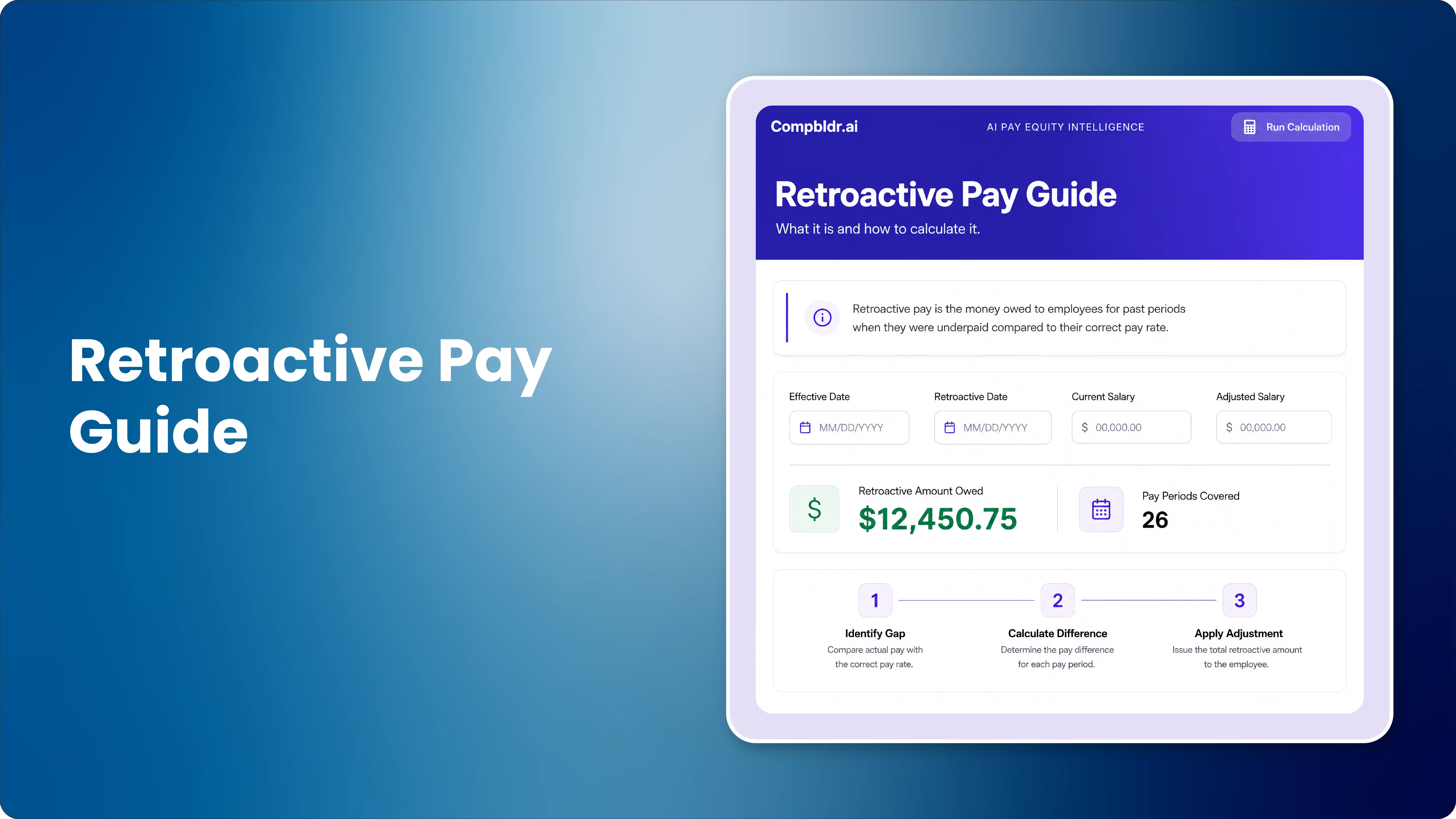 Retroactive pay calculation for hourly and salaried employees