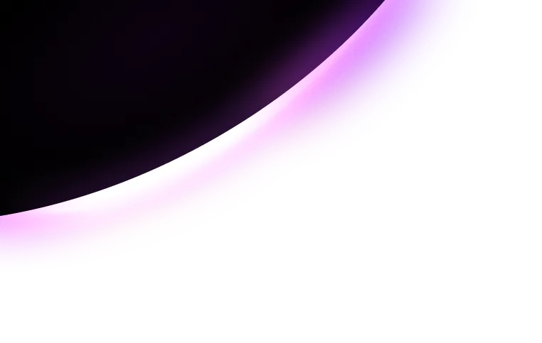 Abstract curved gradient ring with glowing purple and pink hues on a black background.