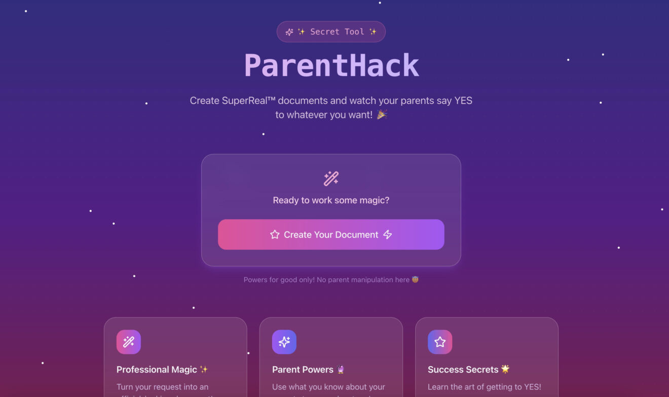 Lab31: ParentHack: A lesson in social engineering to help kids twist the arm of any parent.