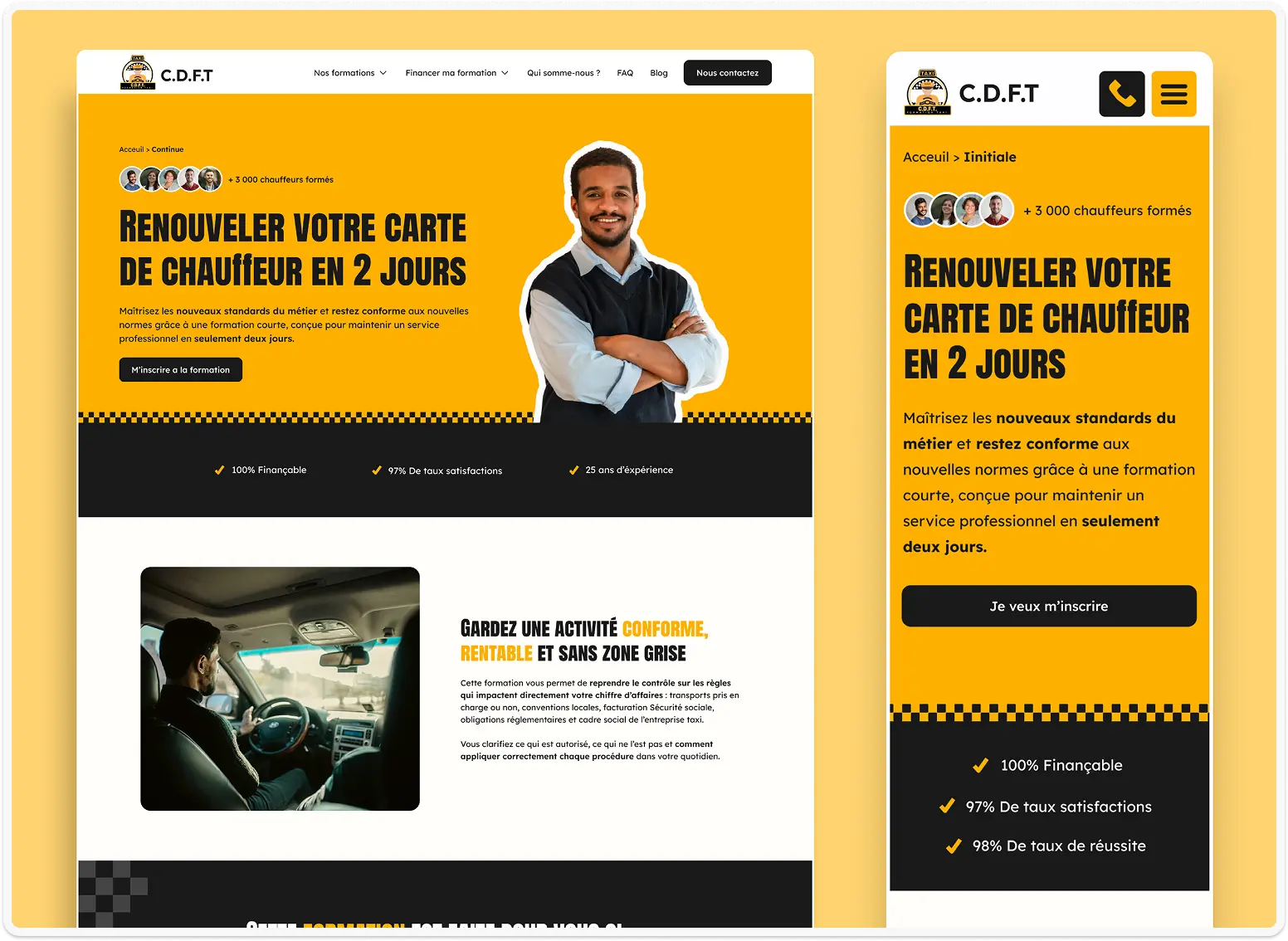 Responsivité de la page formation continue