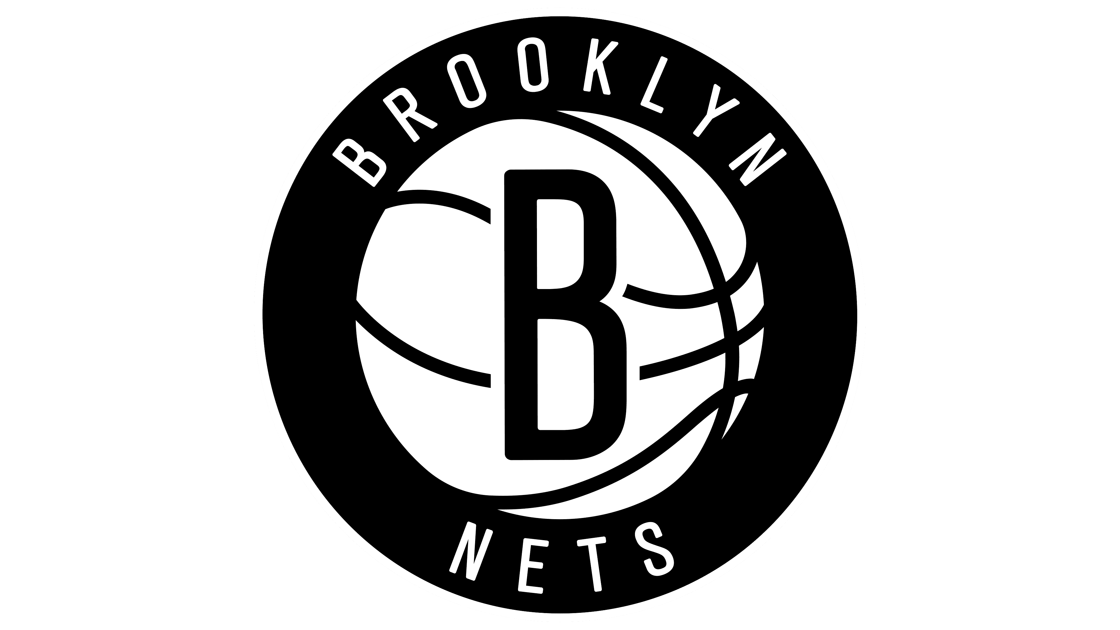 Brooklyn Nets logo featuring a basketball with the letter B in the center and team name around the circle.