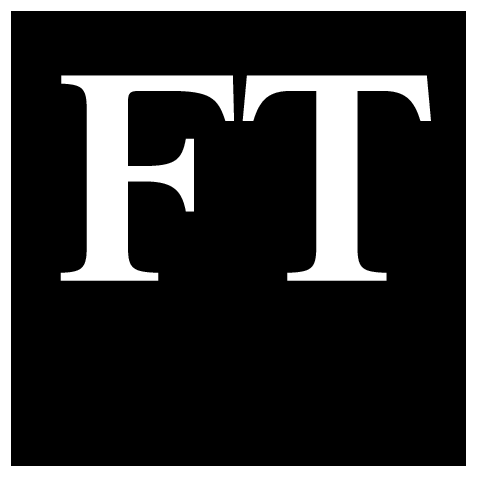 Black serif letters 'FT' on a white background.