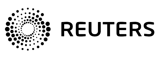 Reuters logo with circular dot pattern and text.
